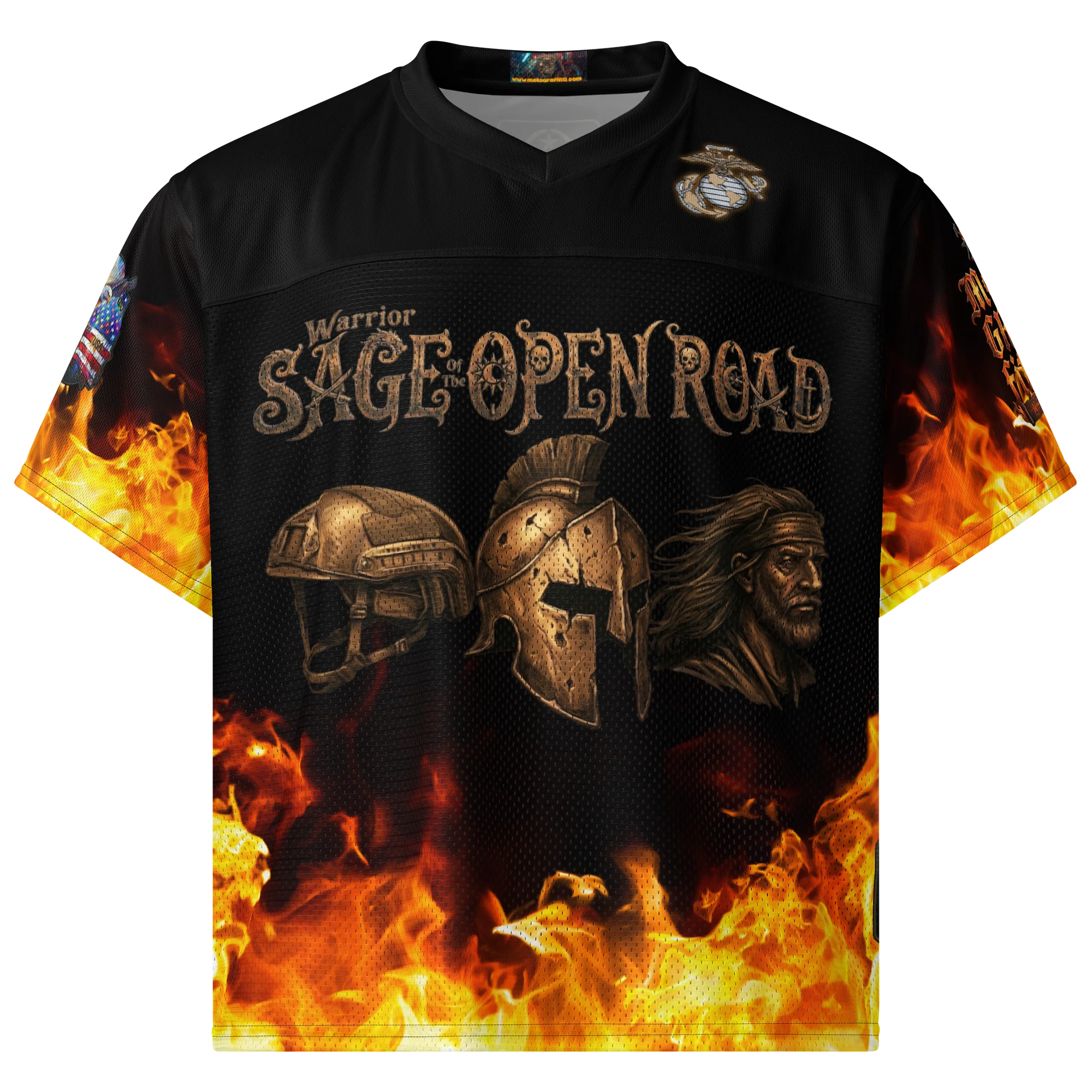 MötoGraffitti Warrior Sage Marine Corp Football Jersey product image (1)