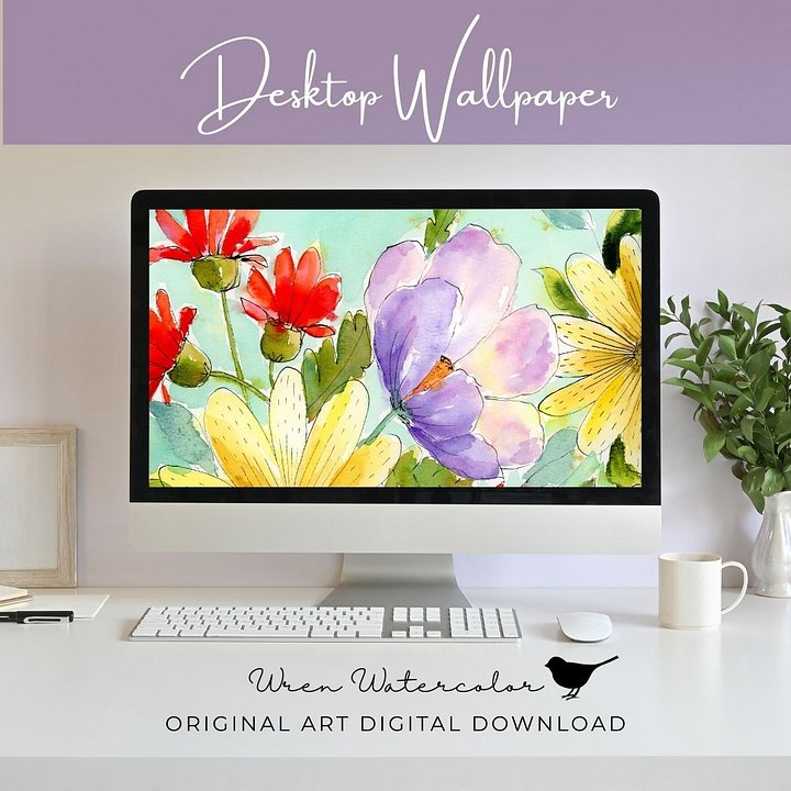 Floral Fun Digital Wallpaper Bundle product image (2)