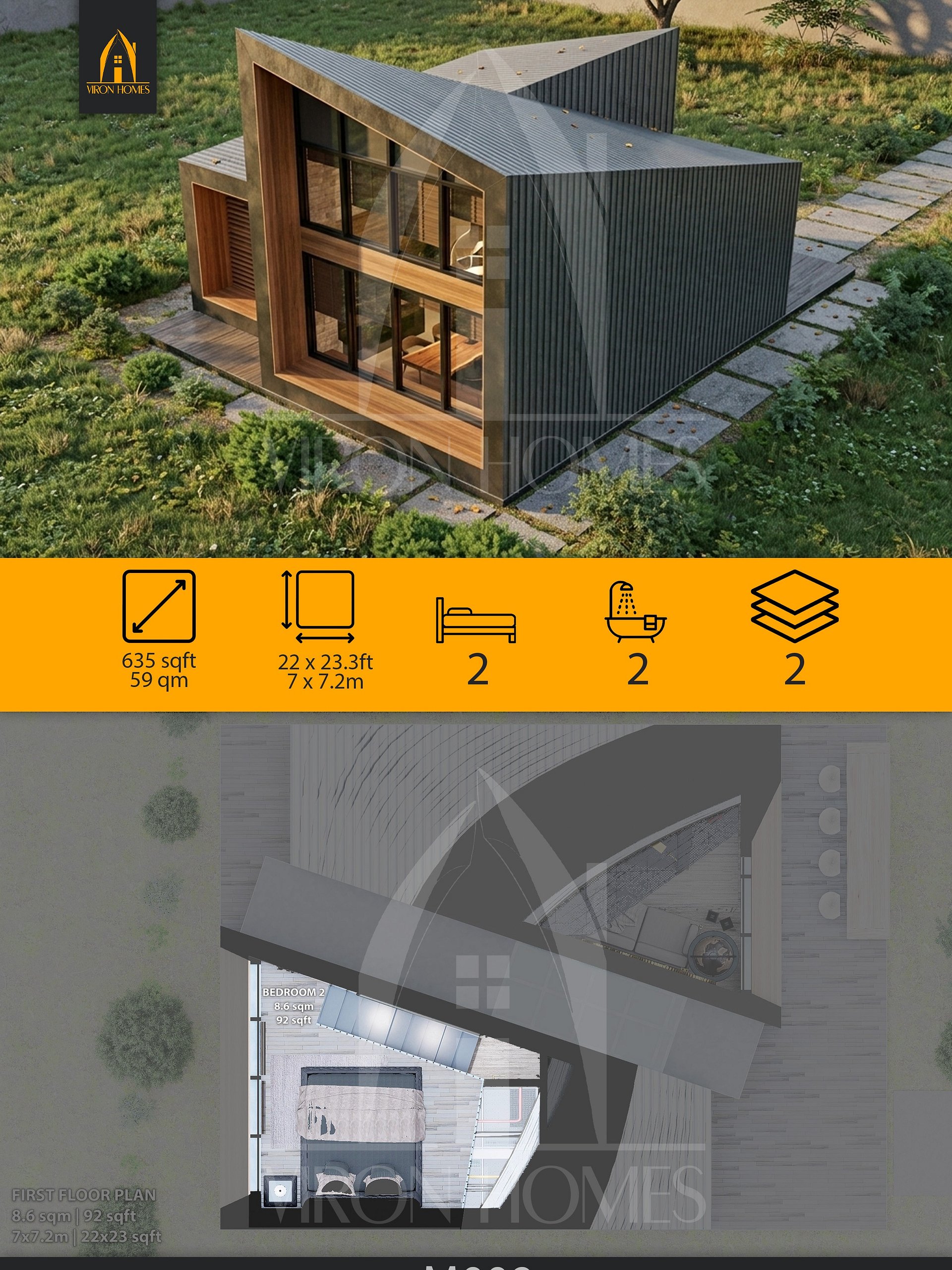 Modern House 009 [M009] - Drawings\Blueprints CAD + PDF - Metric + Imperial product image (5)