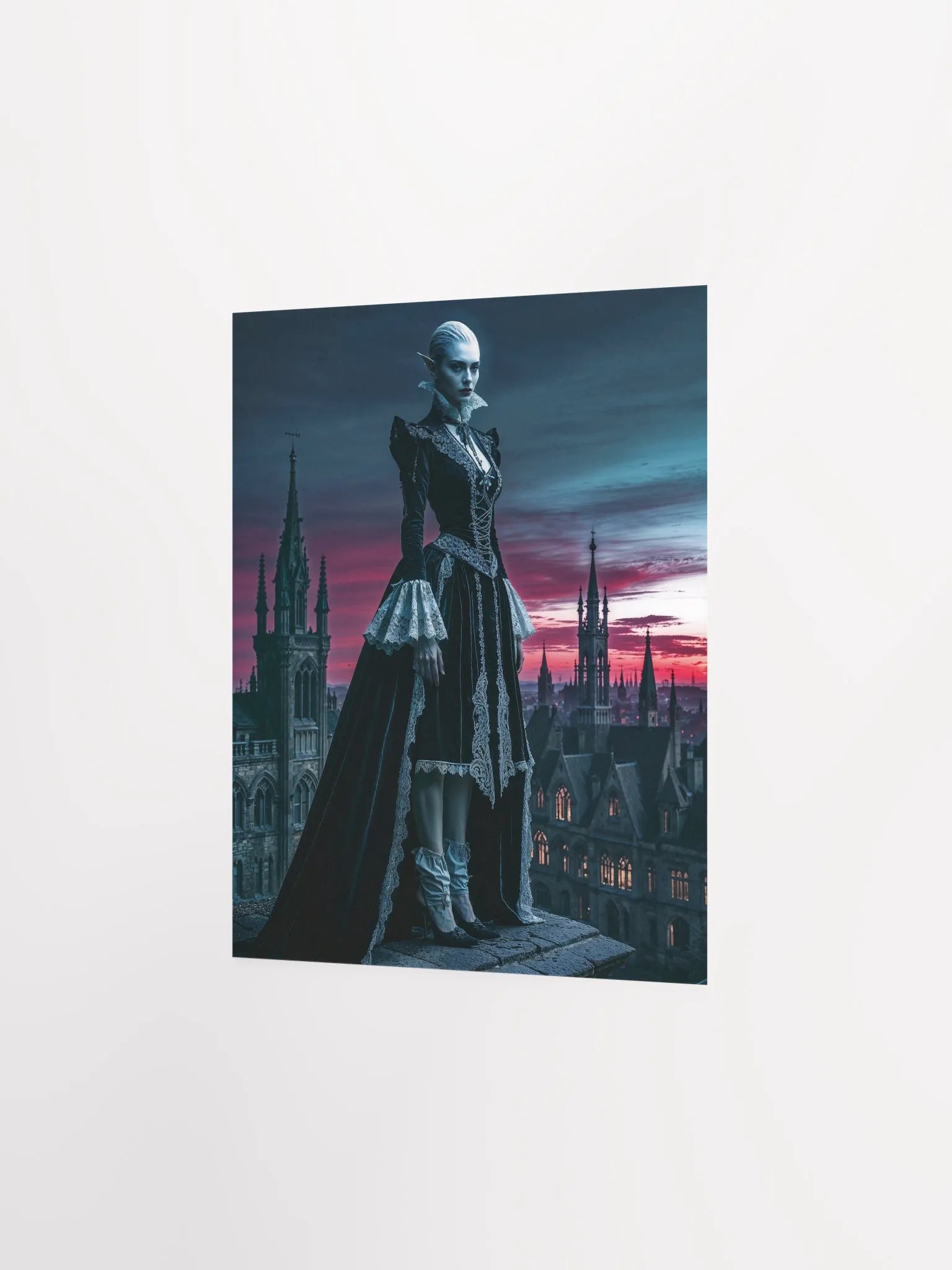 Gothic Crimson Dusk Matte Poster product image (11)