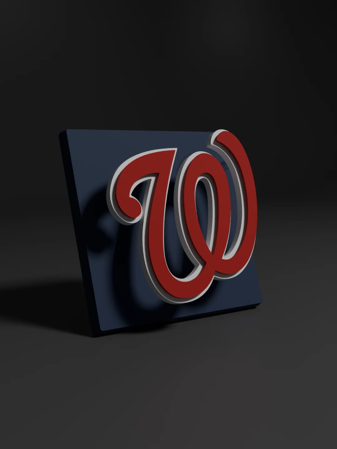 Washington Nationals 3D Printed Floating Logo Sign (Digital File Only) product image (1)