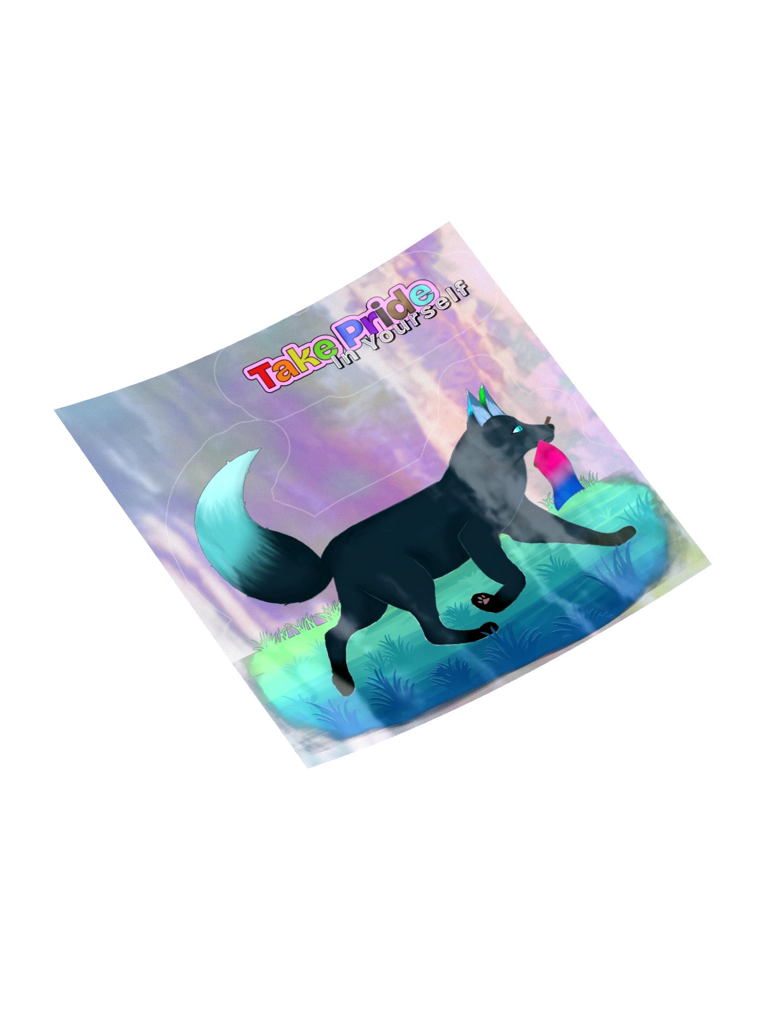 Bisexual Flag - Take Pride In Yourself 2pc. HoloSticker product image (11)