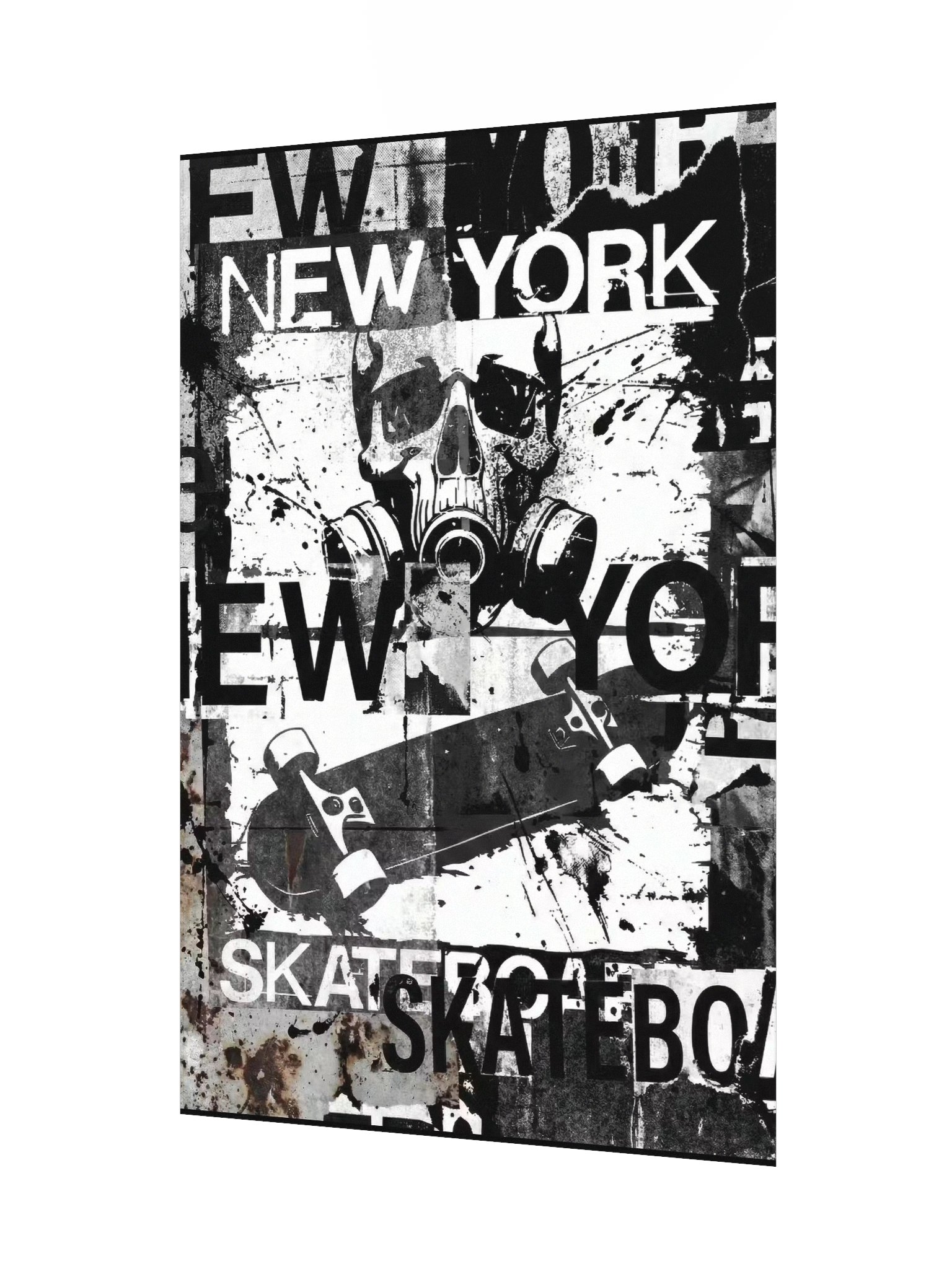 Gas Mask Skateboarder Art Poster product image (7)