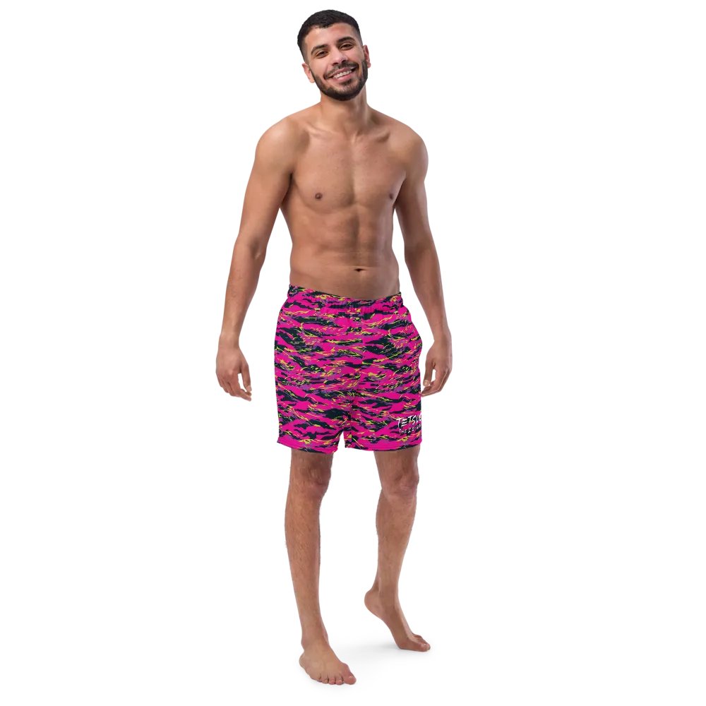 Pink Camo Swim Trunks product image (3)