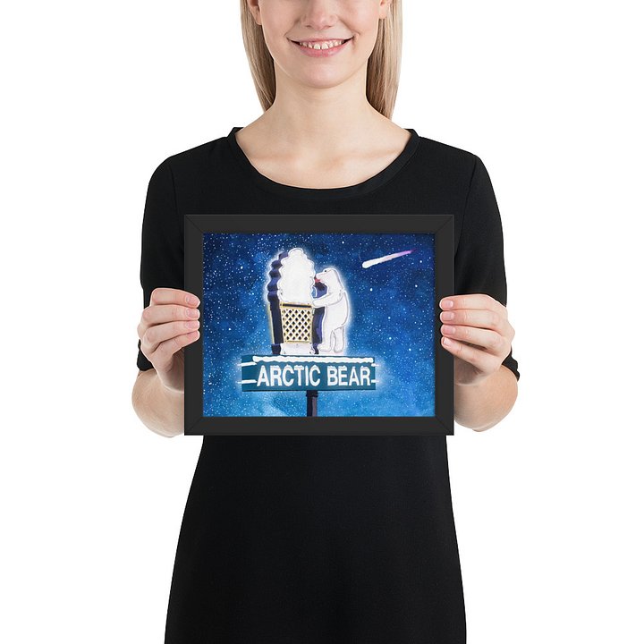 Arctic Bear Neon Sign – Albany Georgia Studio Framed Print product image (2)