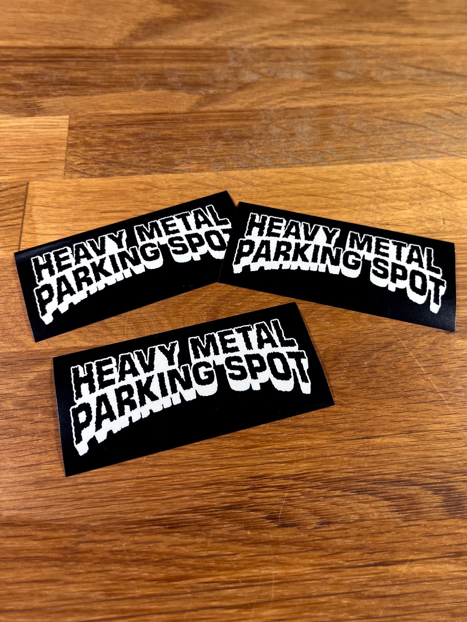 Heavy Metal Parking Spot Bold Logo Large Sticker (3 pack) product image (3)