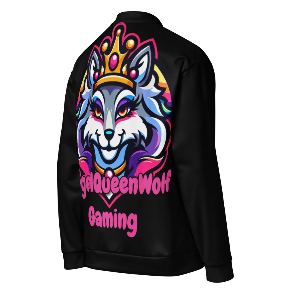 AngelQueenWolf Print Bomber Jacket product image (9)