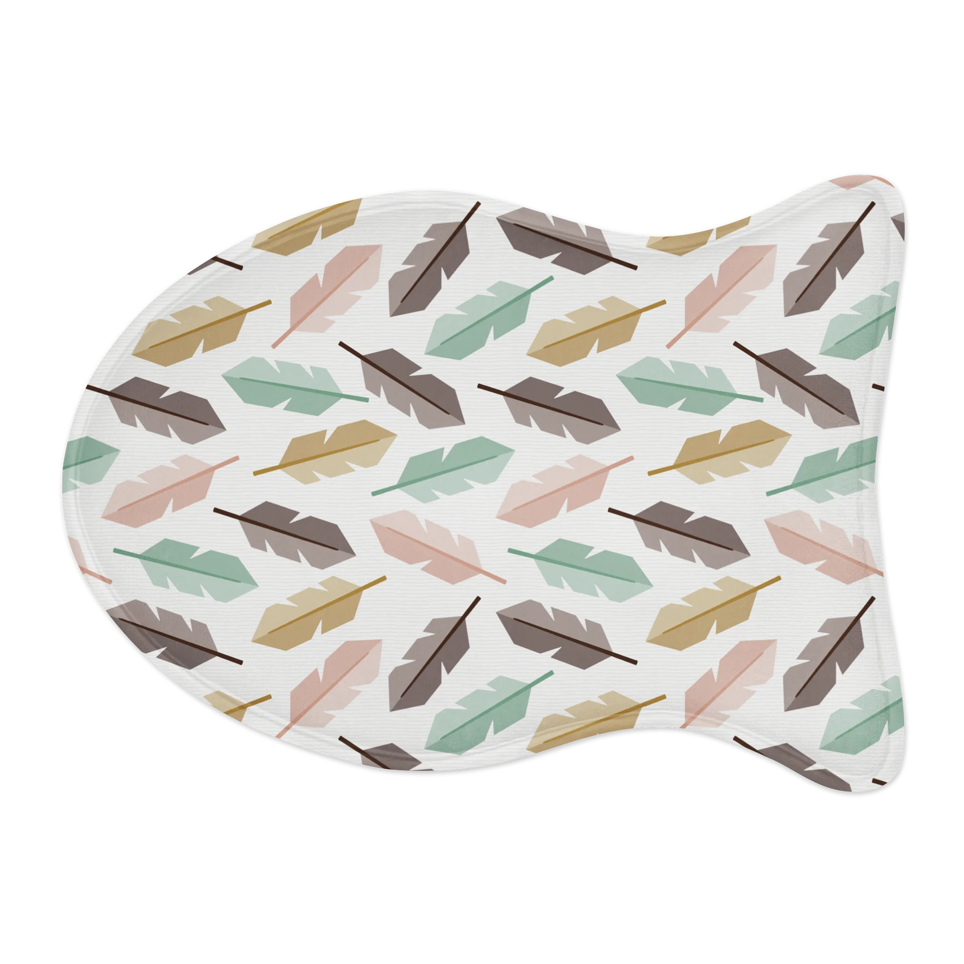 Mid-Century Modern Feathers Pet Feeding Mat product image (2)
