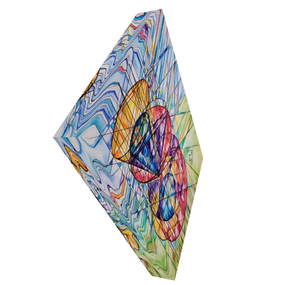 Poinsot's Dancing Cones - Geometric Physics Art Canvas Print product image (2)