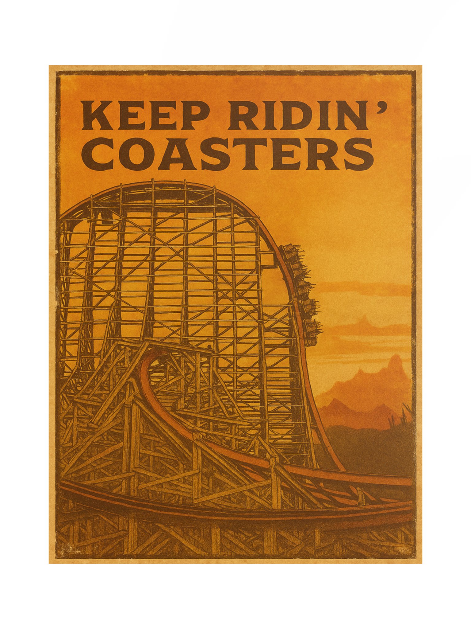 Keep Ridin' Coasters Hybrid 18x24" Poster product image (1)