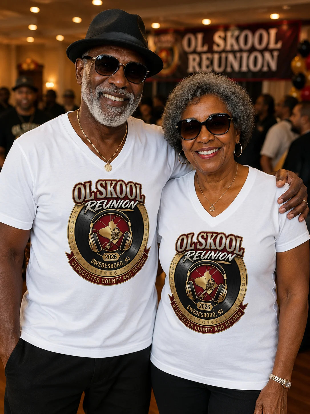 Ol Skool Reunion 2026 Unisex V-Neck T-Shirt product image (9)