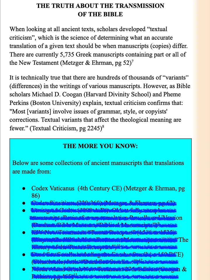 Textual Criticism One Sheet PDF product image (2)
