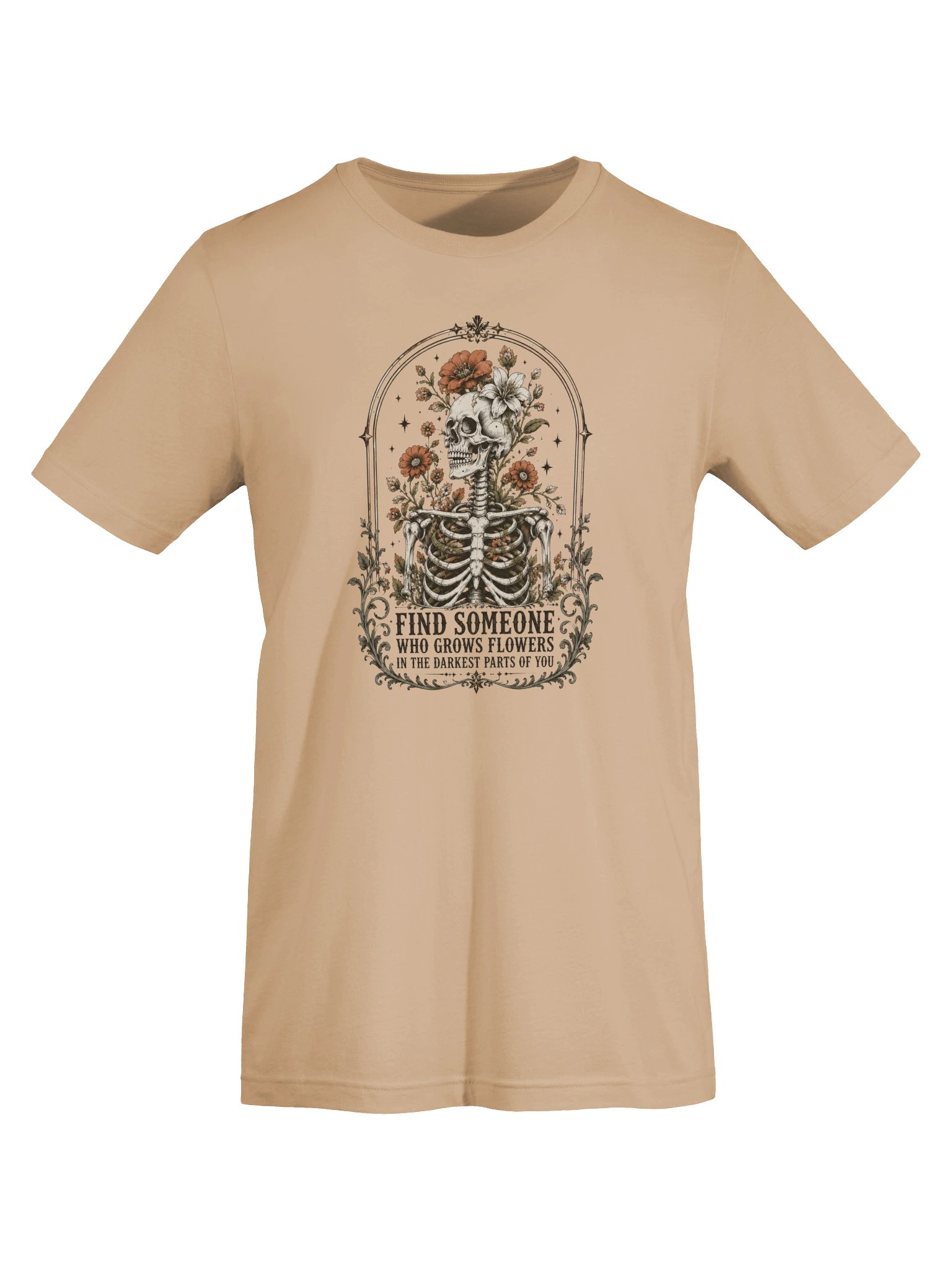Find Someone Who Grows Flowers T-Shirt | Gothic Skeleton Floral Tee product image (17)