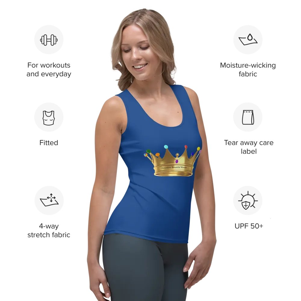 Queendom Beautiful Women Crown Tank Top/Blue(TM) product image (5)