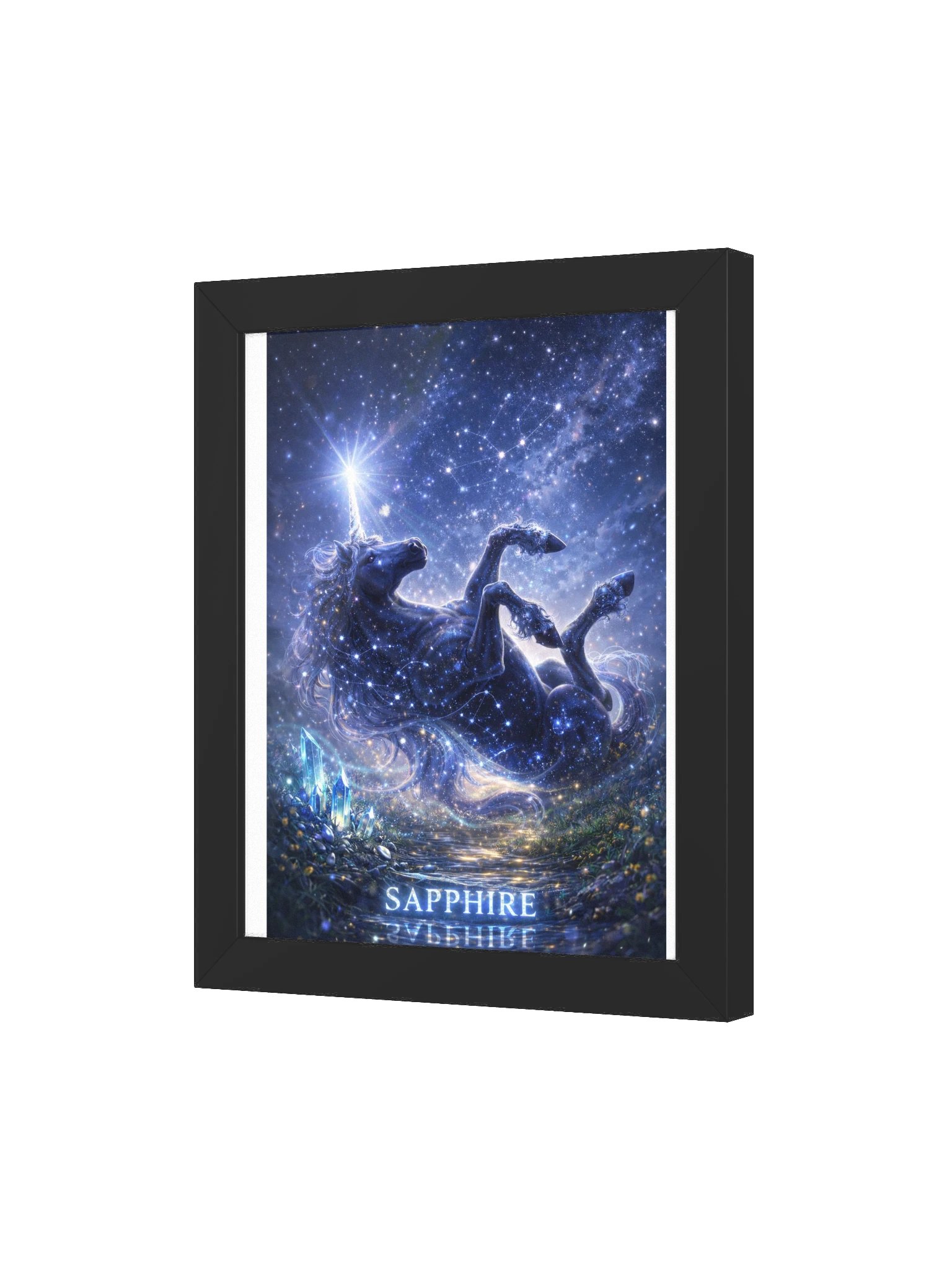 Sapphire Unicorn Framed Poster product image (103)