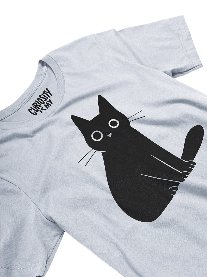 Curious Black Cat T-Shirt product image (2)