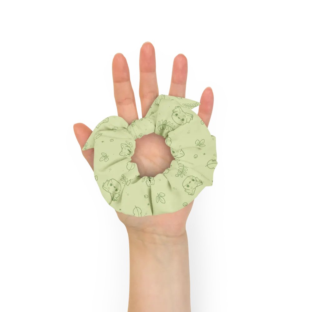 Green recycled scrunchie | Woodland frens product image (7)
