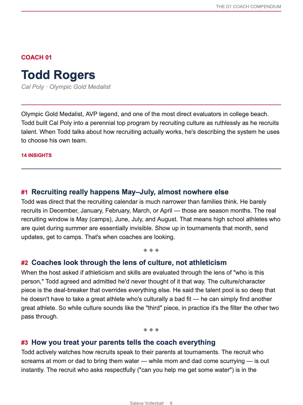 The D1 Coach Compendium — 191 D1 Beach Head Coach's Insights On Succesfull Recruiting product image (3)