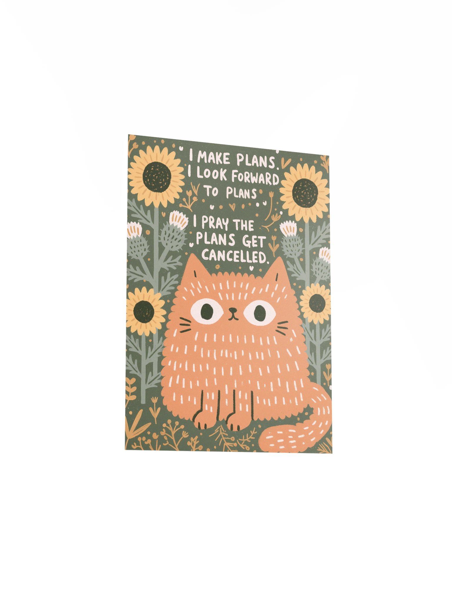 Cat Plans Cancelled Folk Art Poster product image (21)