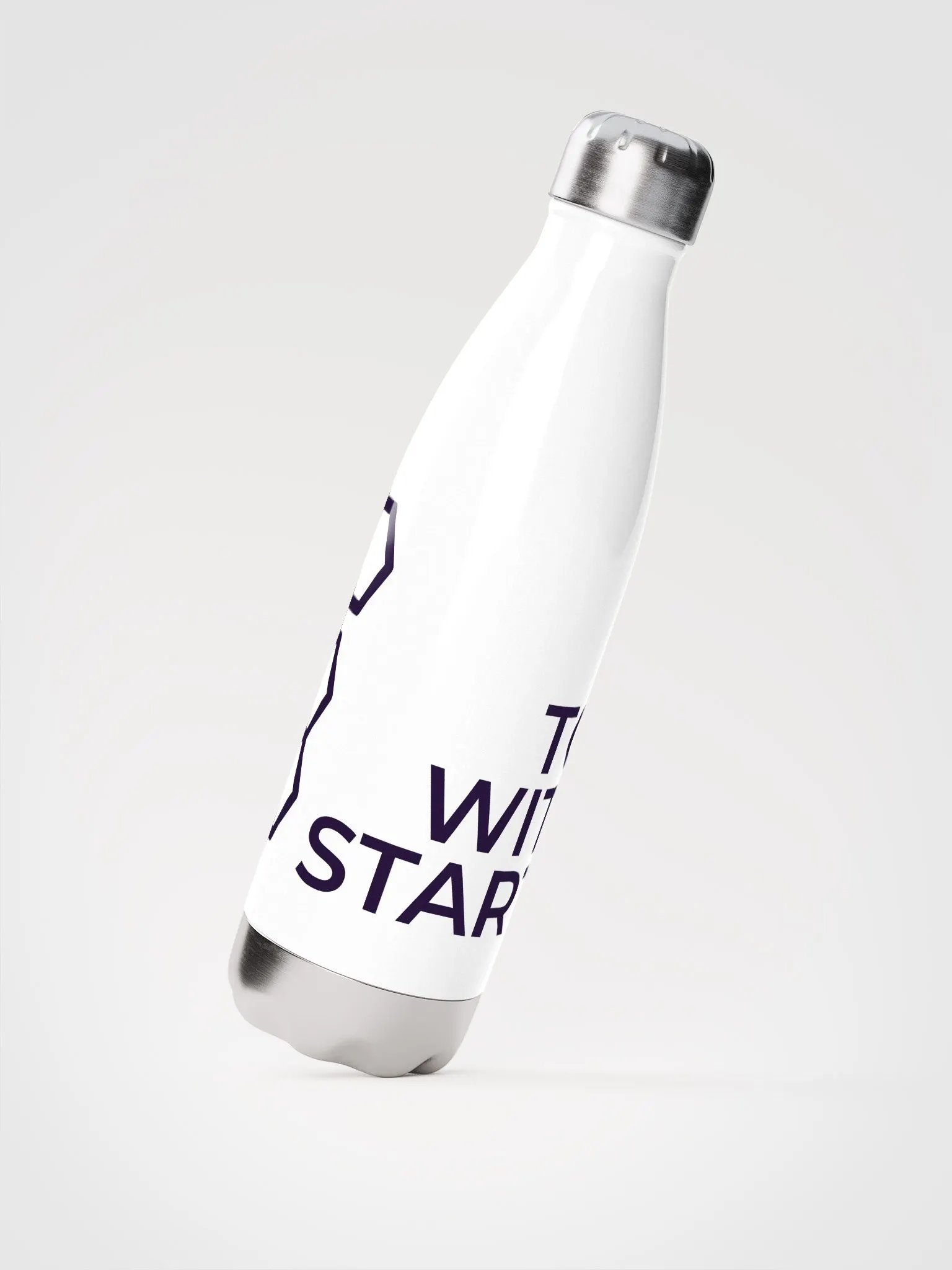Stainless Steel Water Bottle White product image (2)