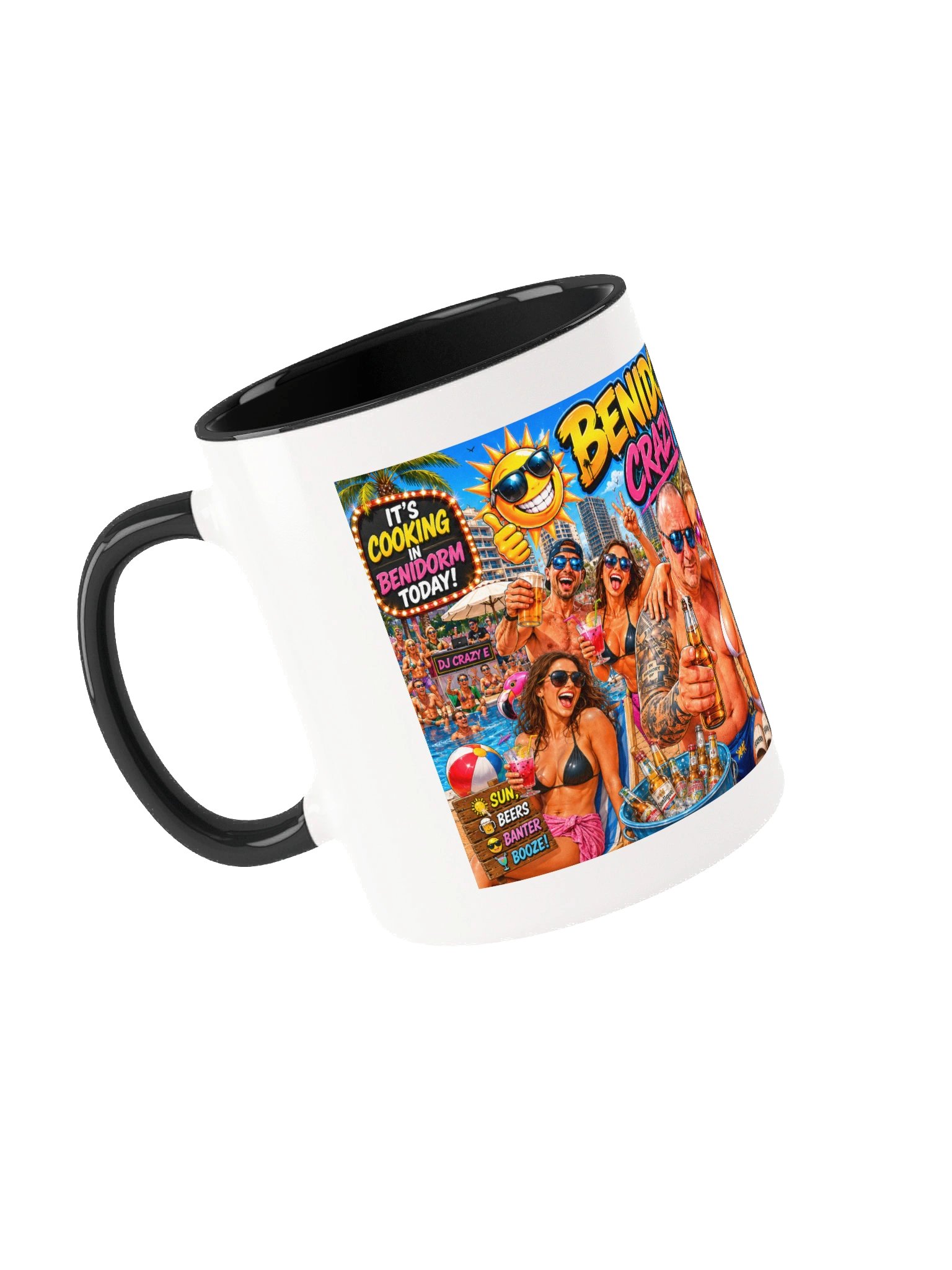 Benidorm Crazy E Pool Party Mug Color Handle product image (19)