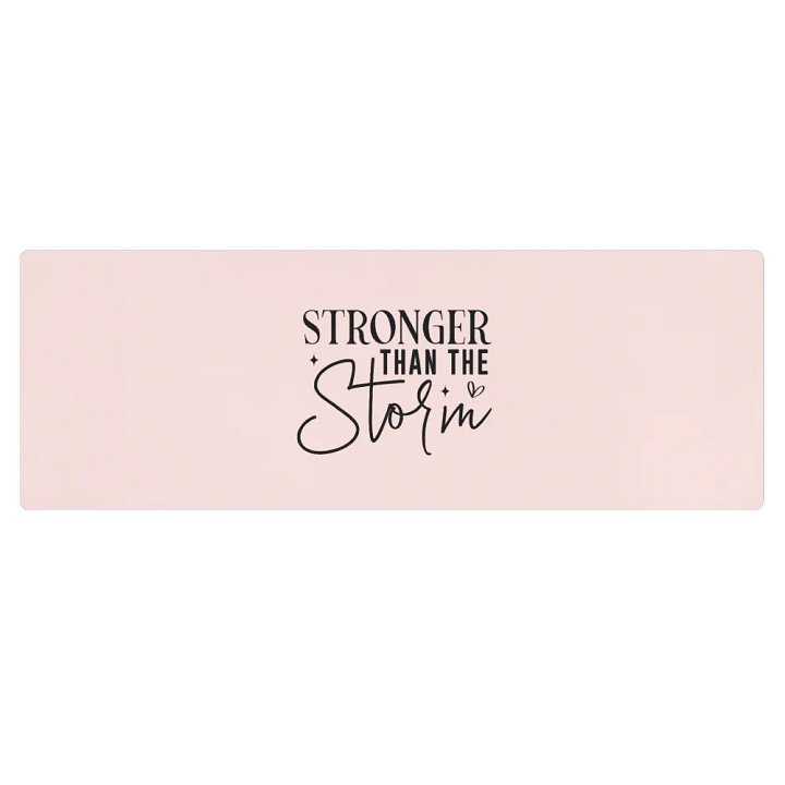 Stronger Than The Storm Modern Script Pink Prayer Mat product image (1)