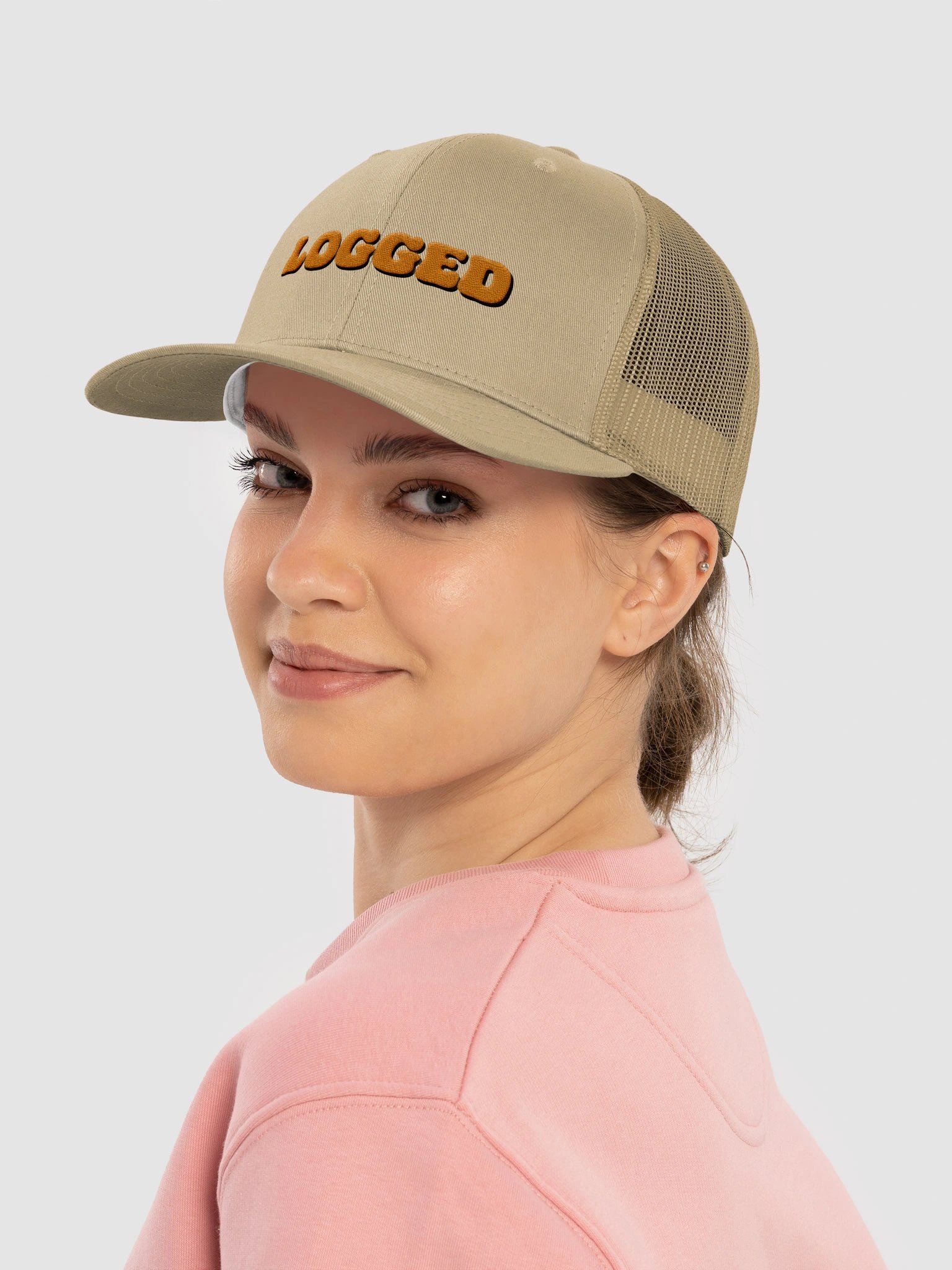 Logged Letters Embroidered Trucker Hat product image (6)
