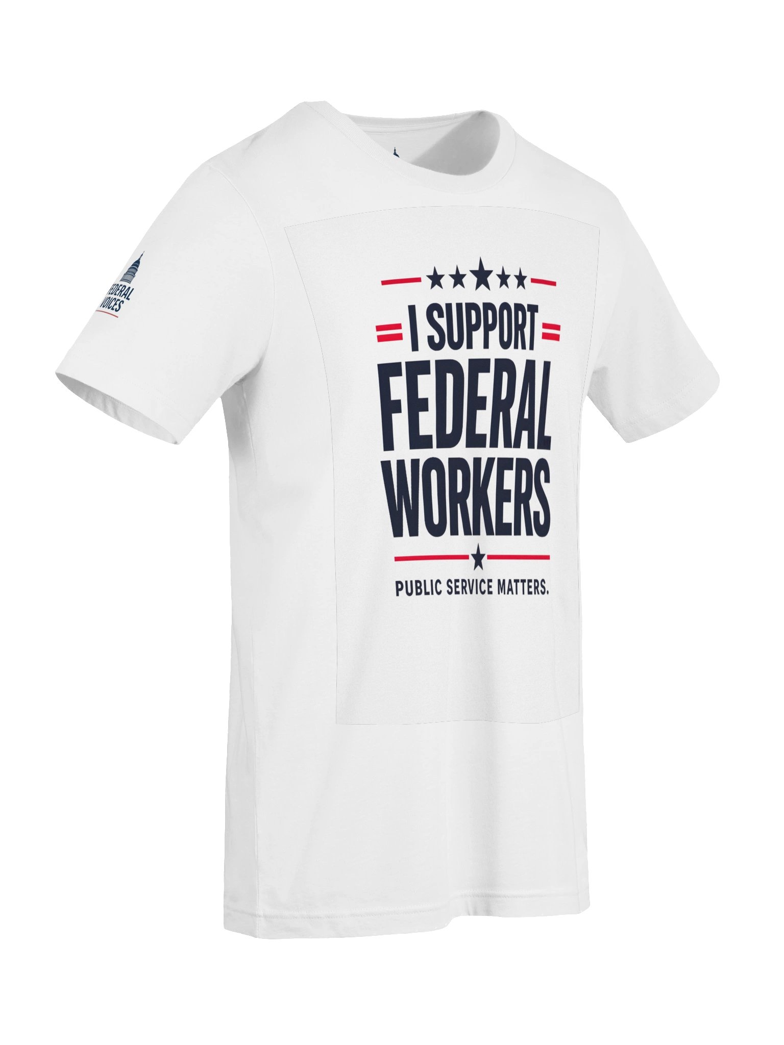 I Support Federal Workers White Tee product image (7)
