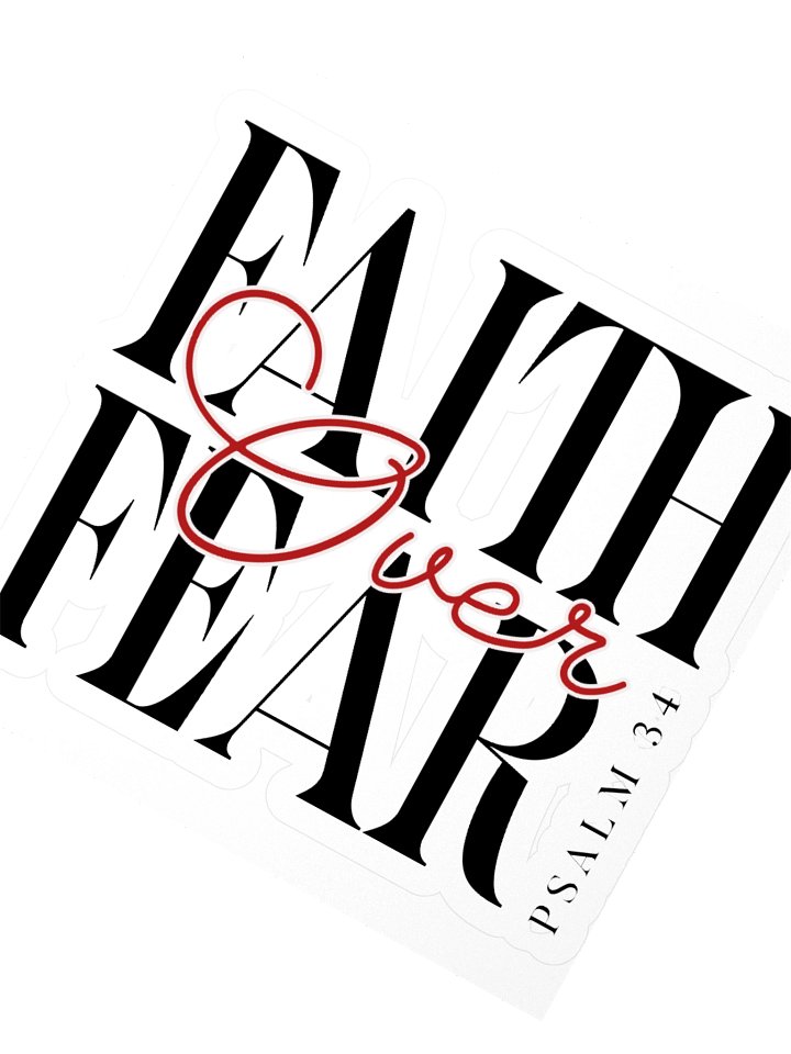 Faith Over Fear Psalm 34 Kiss Cut Stickers product image (5)