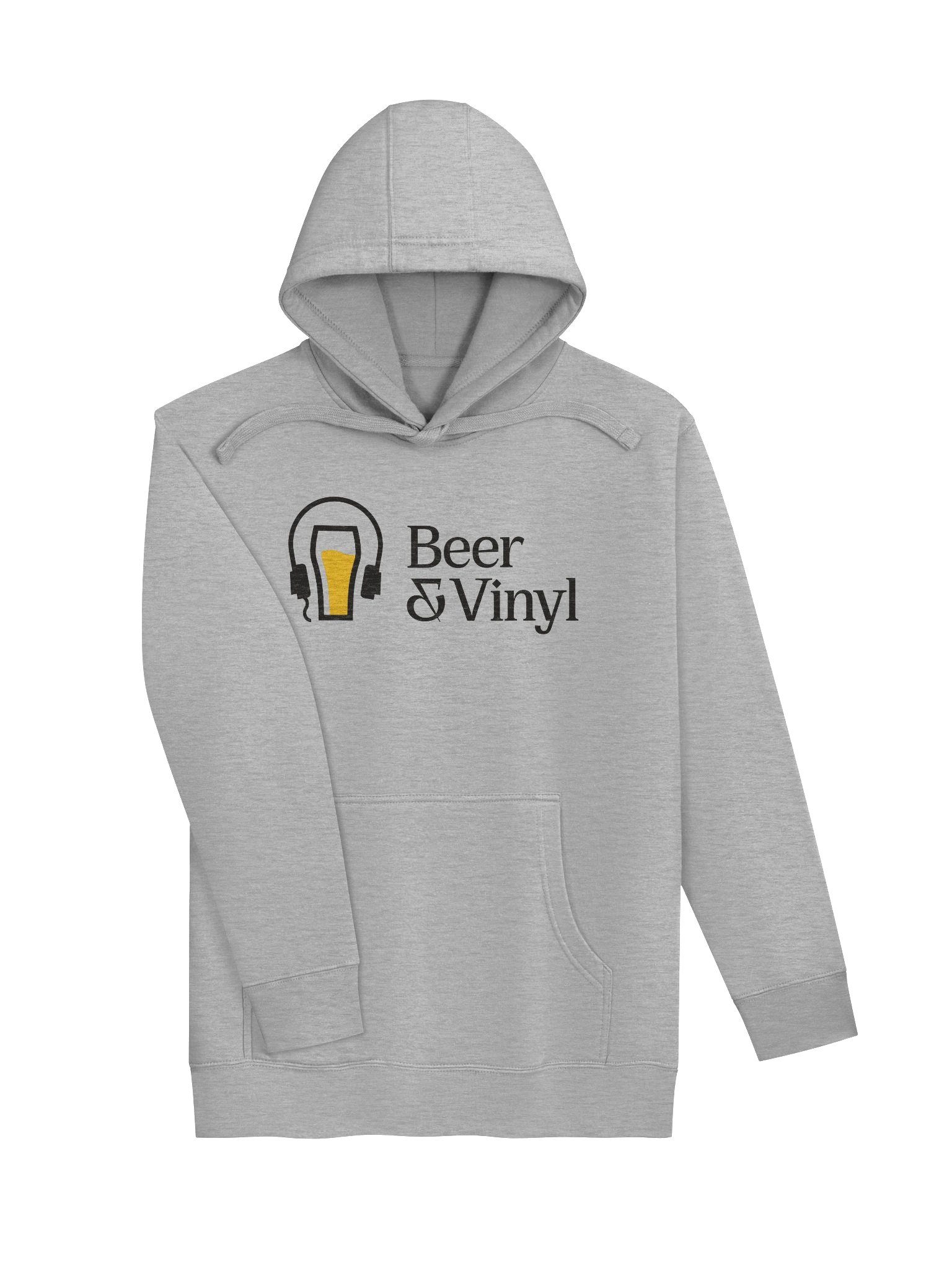 Beer & Vinyl Gray Hoodie product image (3)