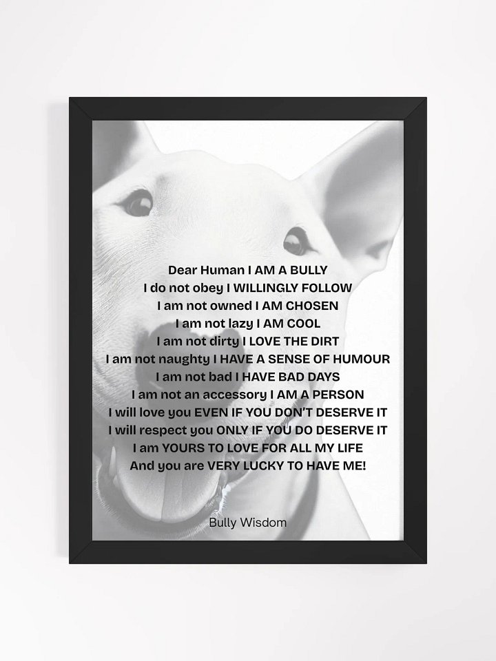 Bull Terrier "Dear Human, I am a Bully" product image (1)