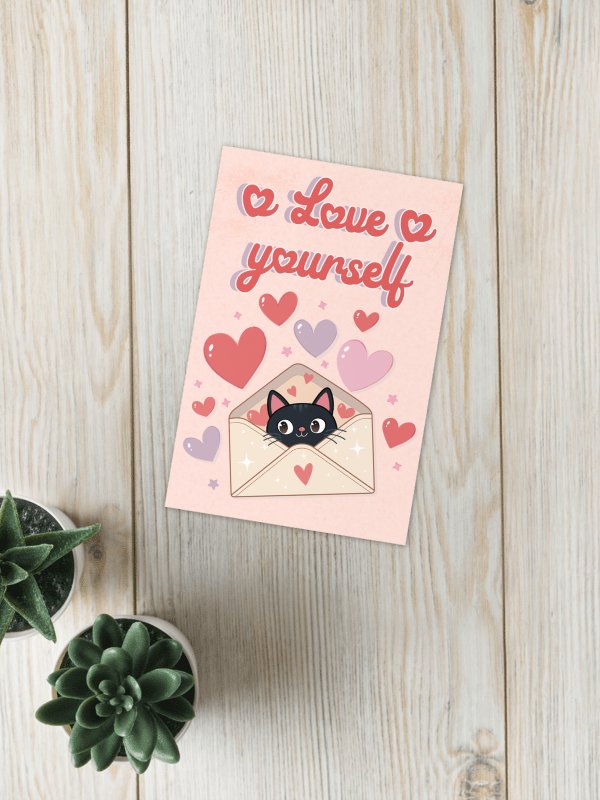 Feline Valentine Envelope - Printable Valentine Card | Digital Download product image (4)