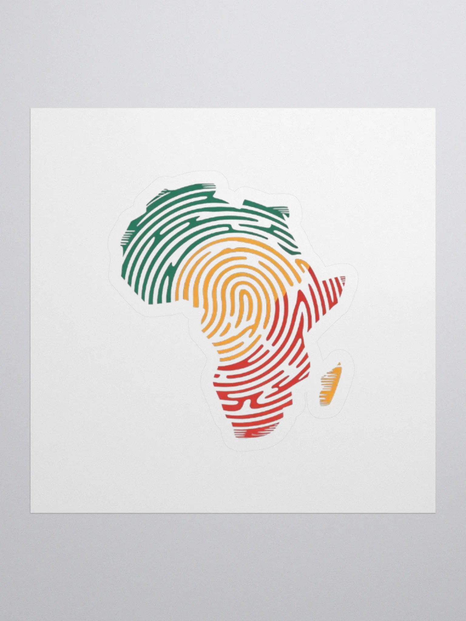 Africa Map African DNA Fingerprint Pan Africa Traore Sticker product image (1)