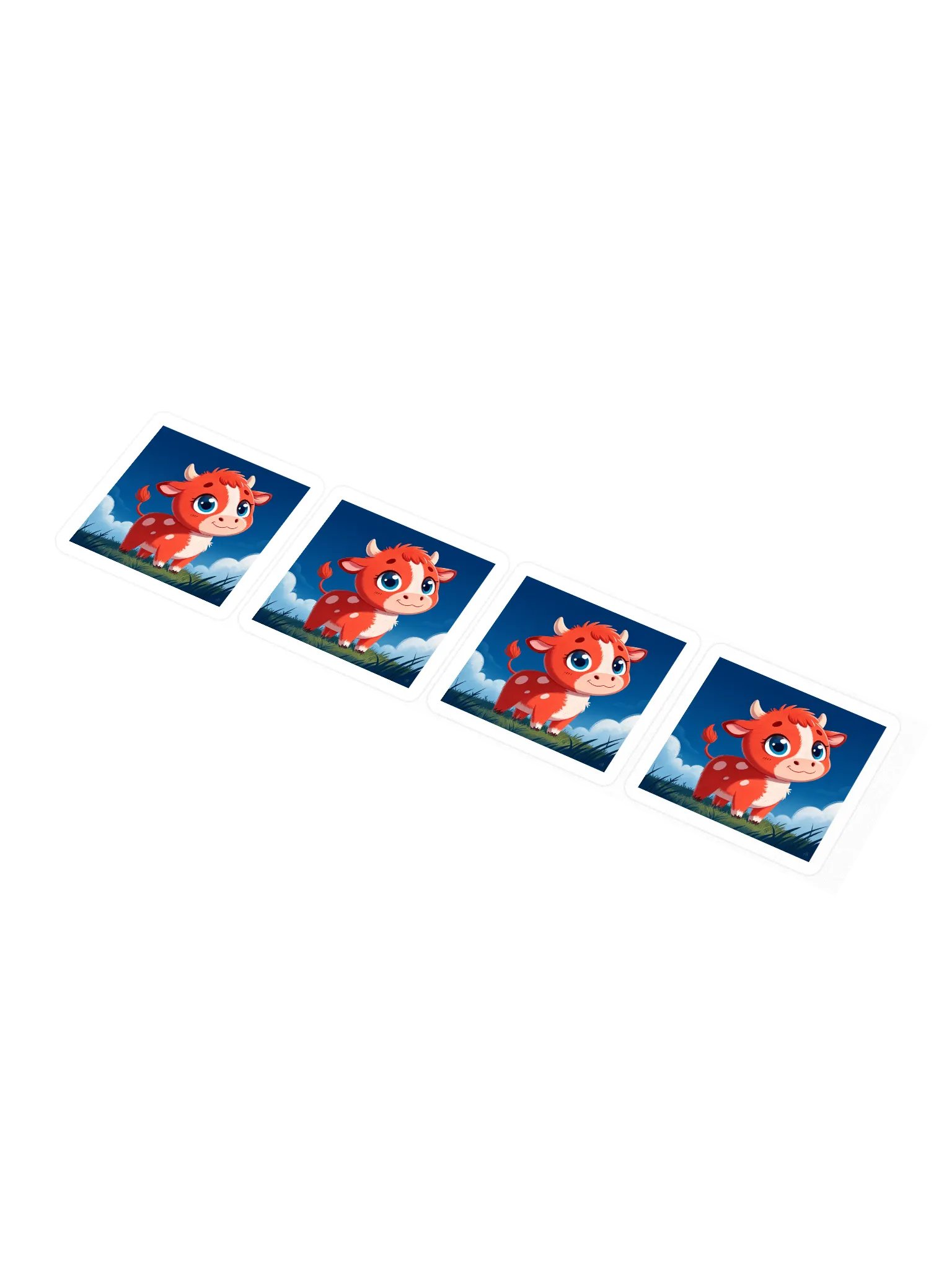 Cute Cow Kiss Cut Stickers product image (1)
