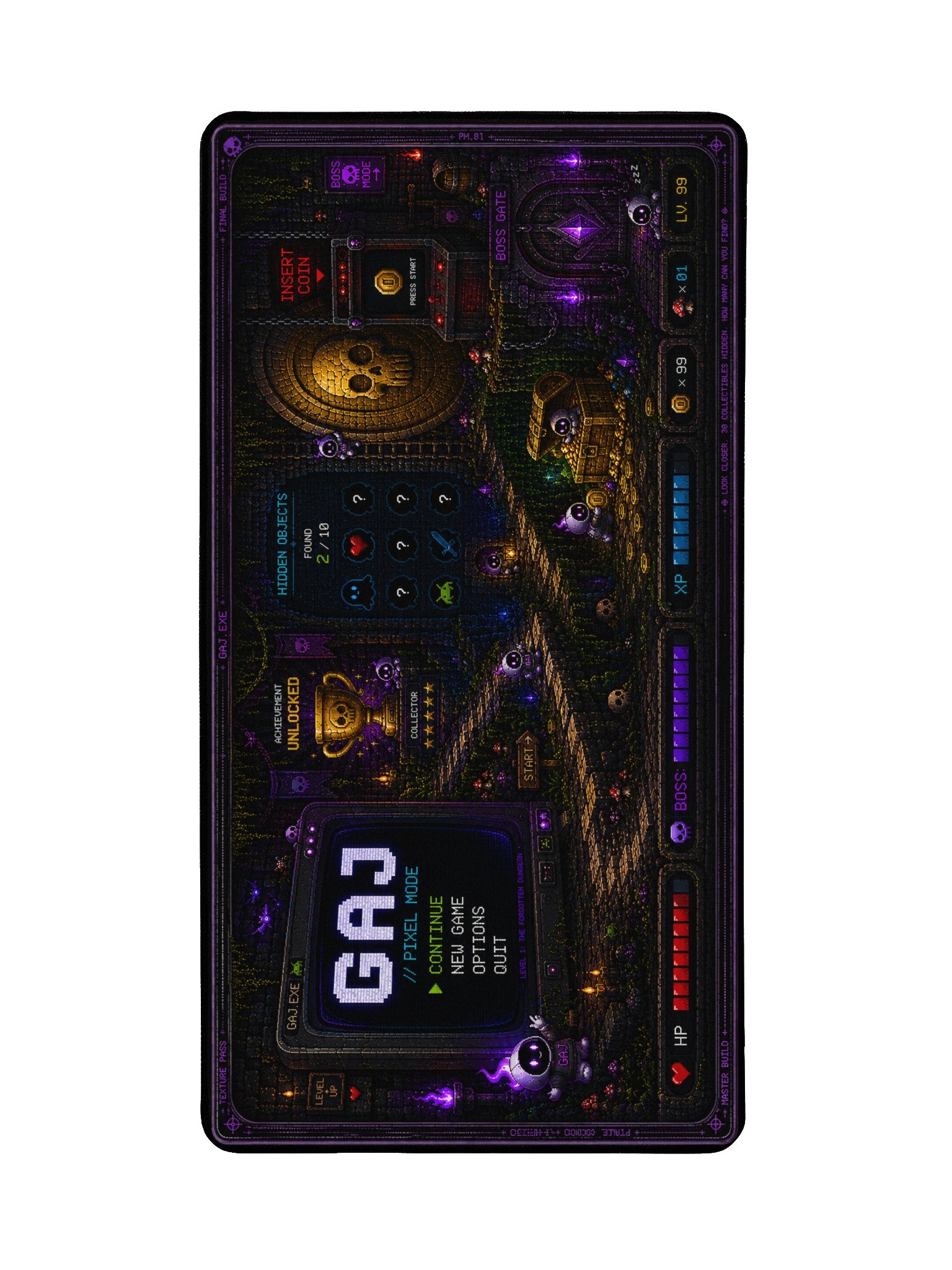 Dungeon Treasure Hunt – Pixel Mode Desk Mat product image (2)
