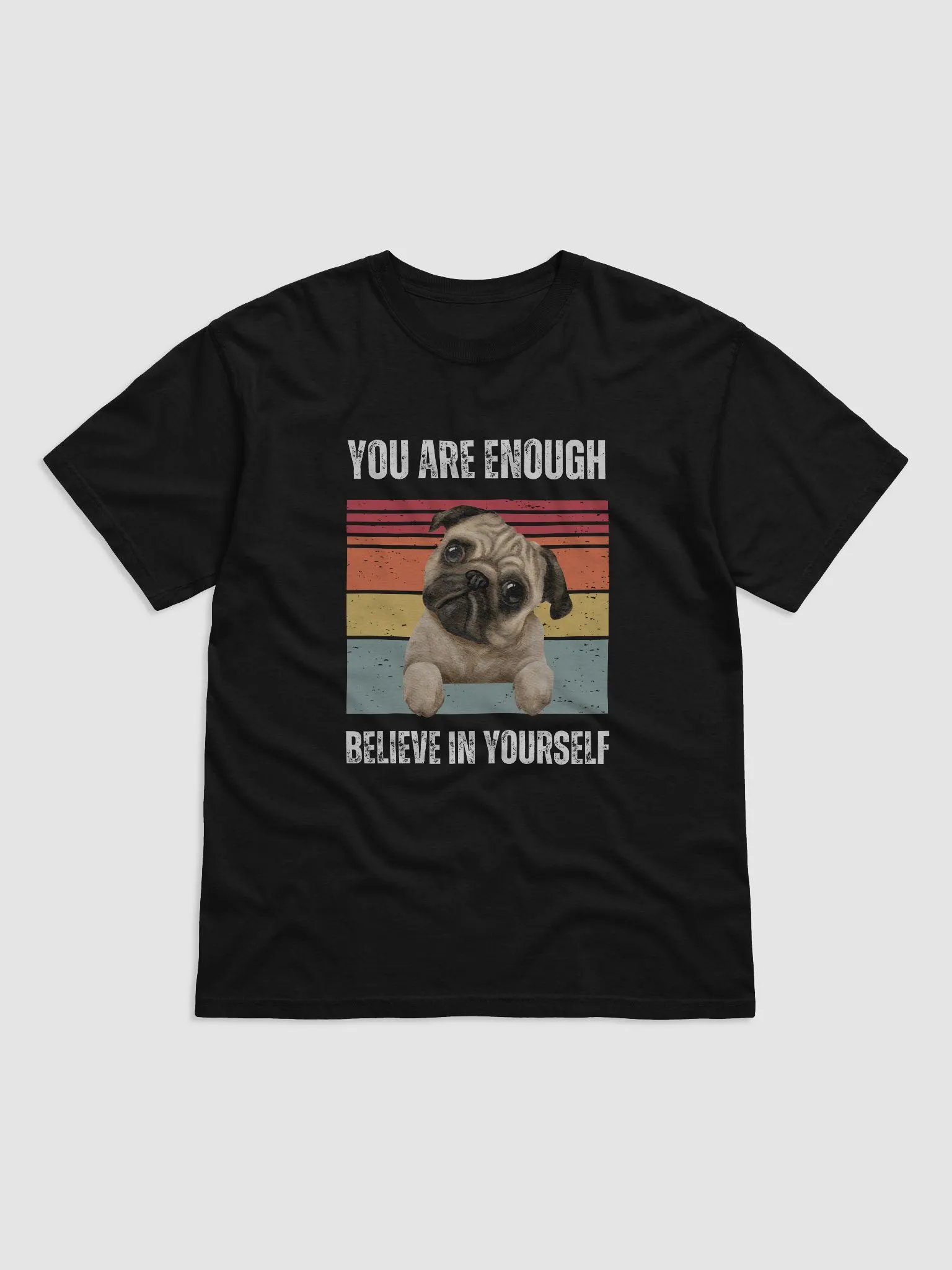 Whimsical Pug Stripes Tee product image (1)