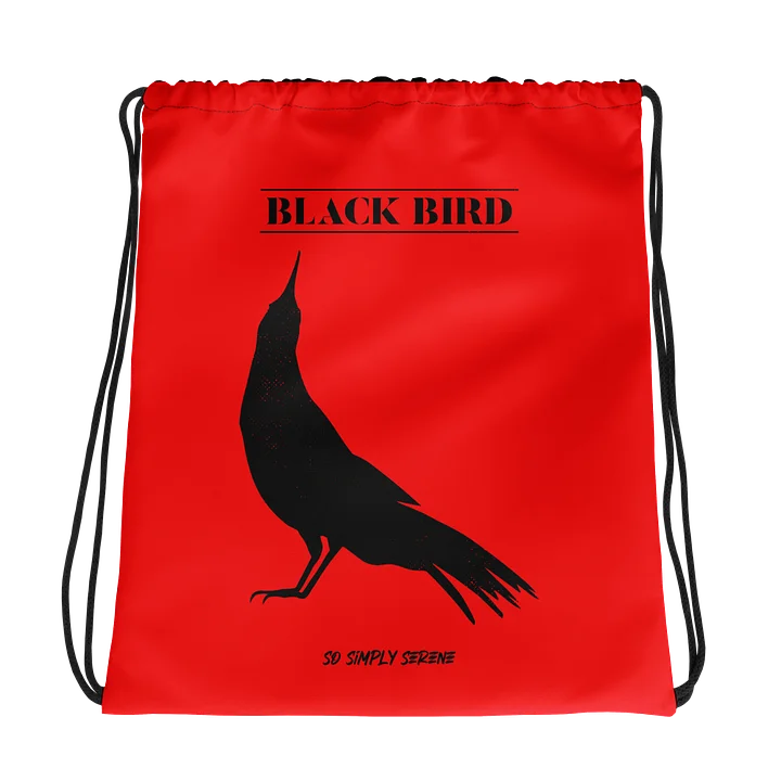 Black Bird Drawstring Bag product image (1)
