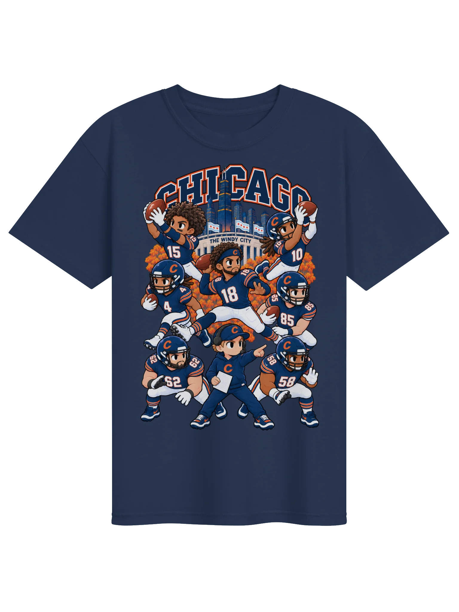 Chicago Football Animated Player T-Shirt product image (55)