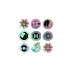 Cosmic Elegance Holographic Sticker Set