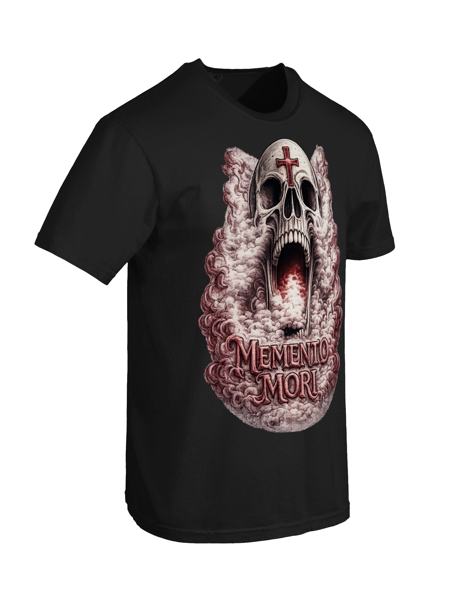 Memento Mori Skull Tee (Burgundy) product image (6)