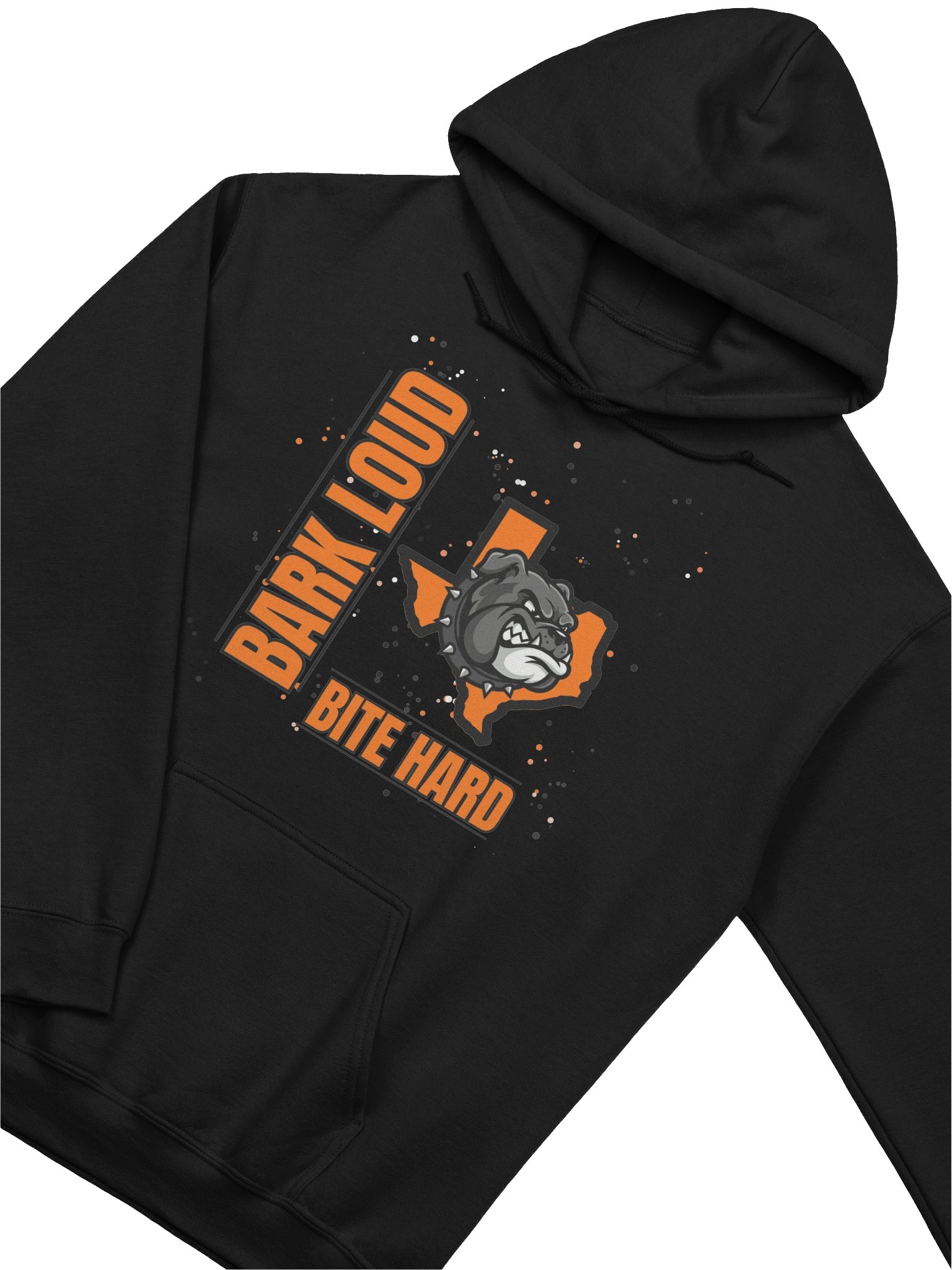 Bark Loud Spirit Hoodie - Black on Orange product image (22)