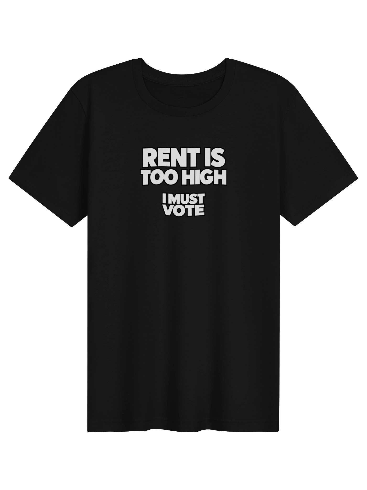Rent Is Too High Tee - Black product image (1)