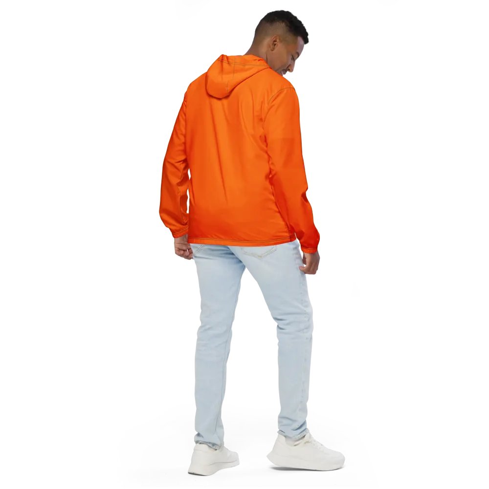 Plain Color Orange Windbreaker product image (4)
