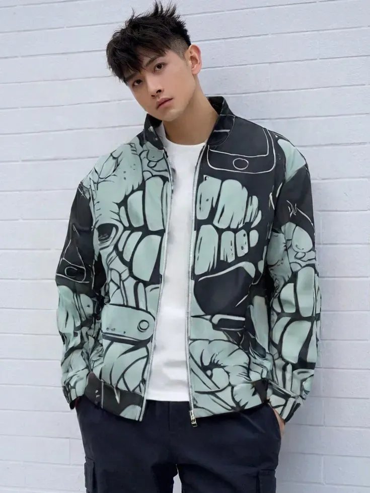 Cyberpunk Chaos Bomber Jacket product image (2)