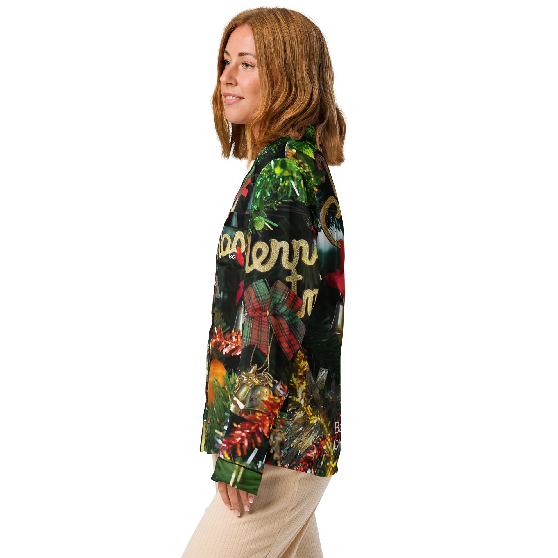'Christmas Time (Far and Near)' Silky Pyjama Top product image (4)