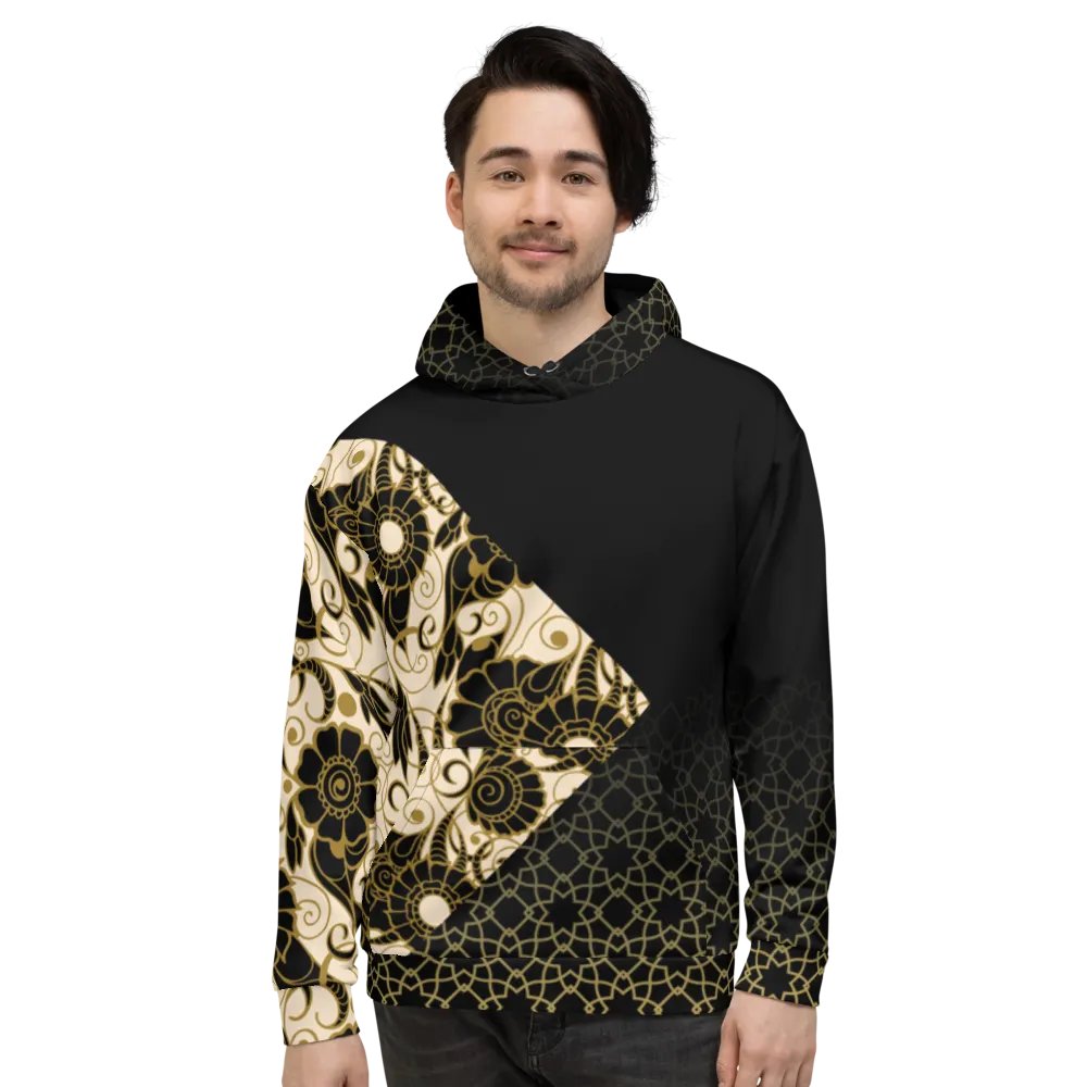 Black And Gold Patterned Hoodie product image (3)