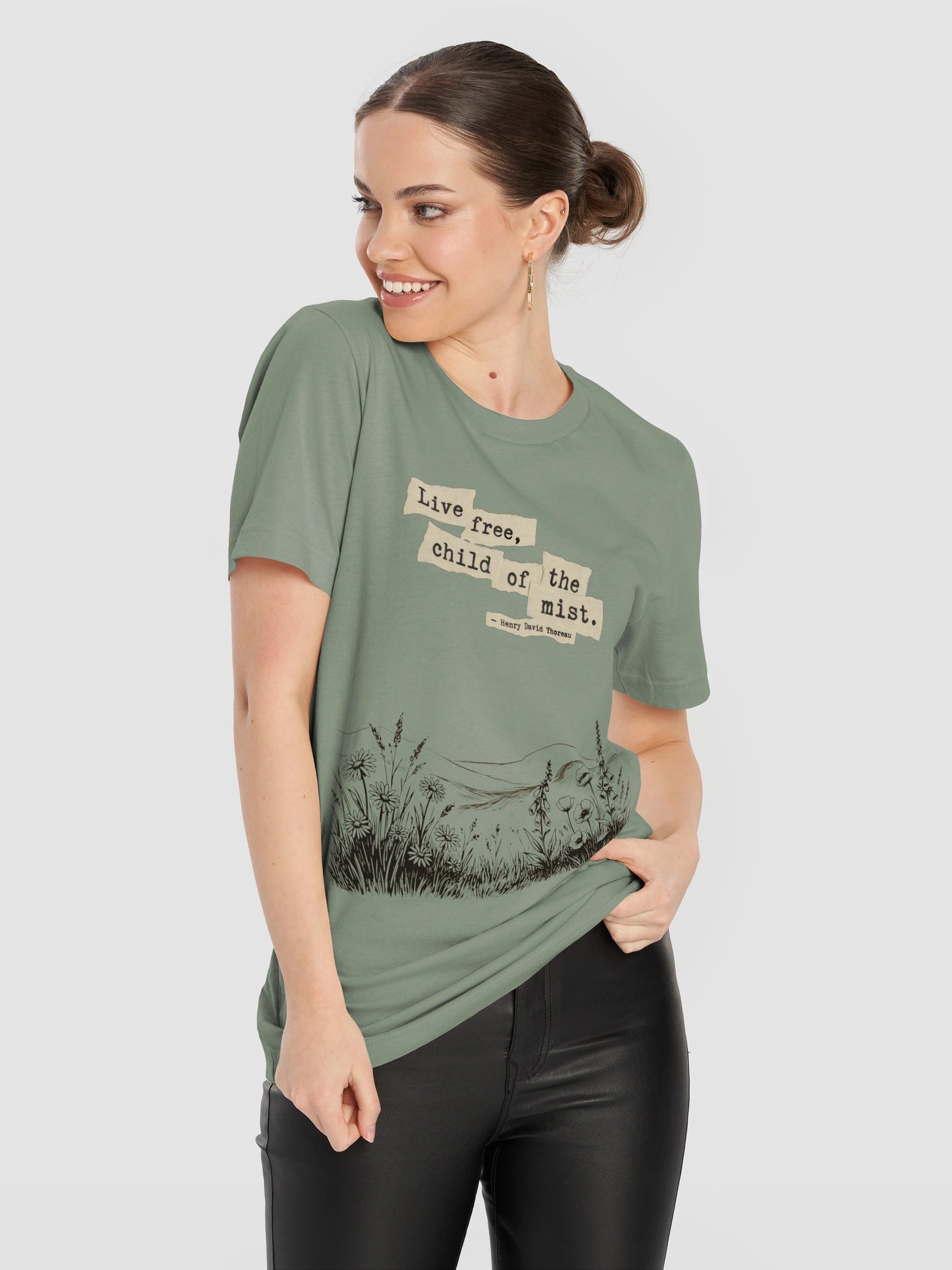Thoreau Quote Shirt, Wildflower Nature Graphic Tee product image (42)