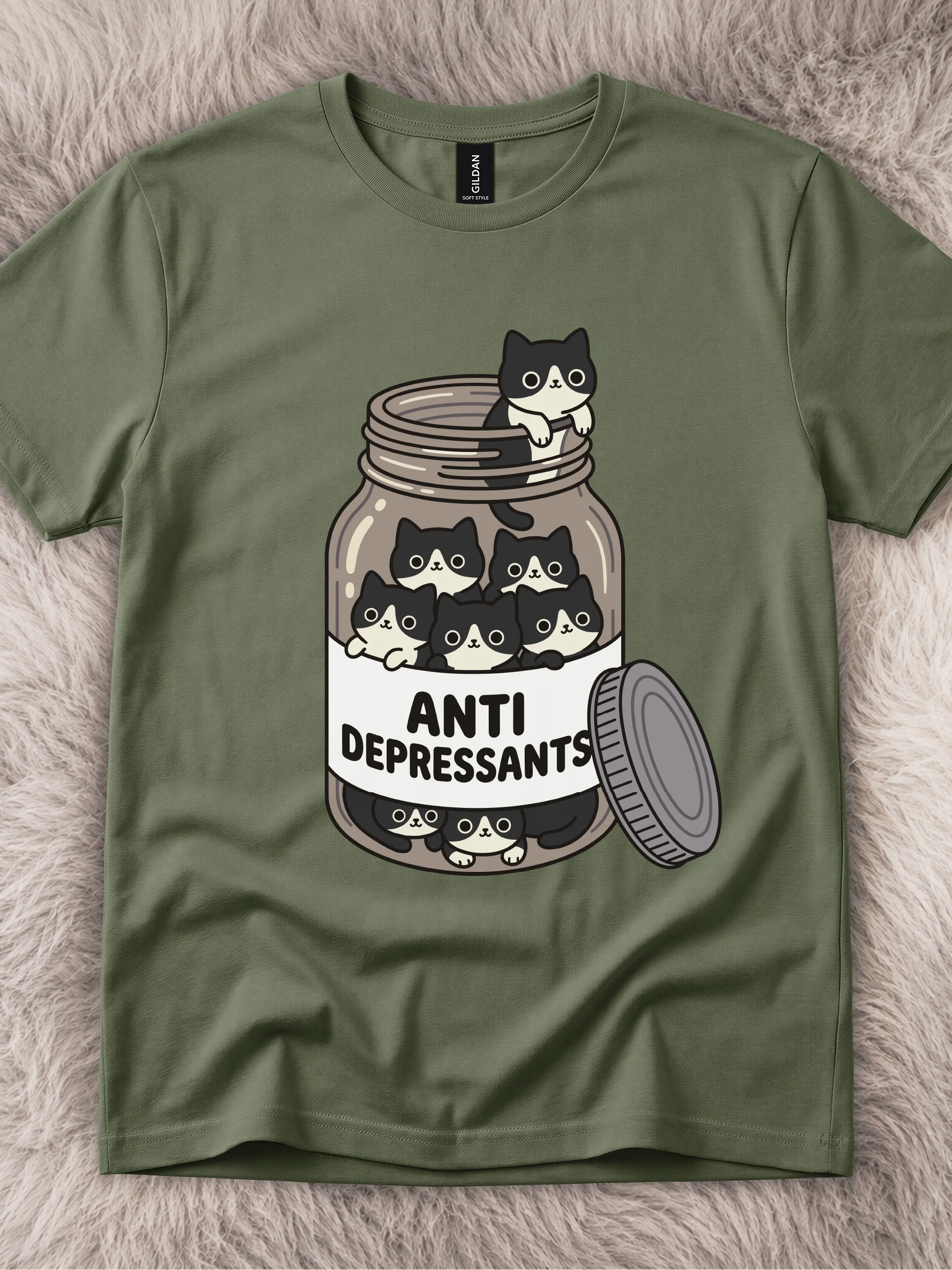 Anti Depressants Tuxedo Cat Tee product image (11)
