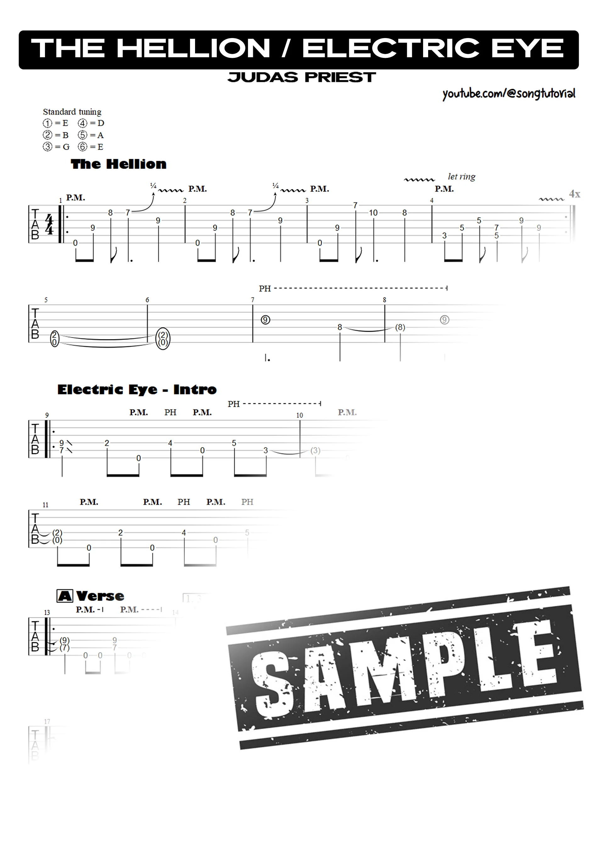 The Hellion / Electric Eye | PDF Tab + Guitar Pro | Judas Priest product image (2)