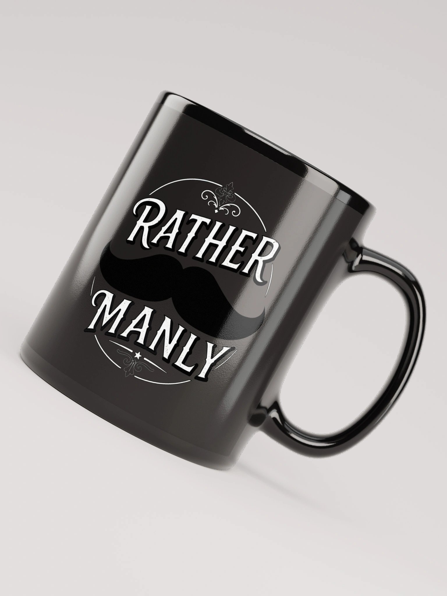 Rather Manly Black Mug product image (5)